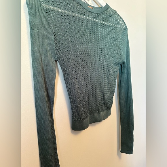 BNWT - free people long sleeve knit sweater - xs - green - Picture 2 of 5